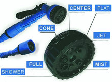 Load image into Gallery viewer, Joremx Expandable Garden Hose (16ft to 50ft), Aluminium Connector with 7 Functioning Nozzles, Multi-Purpose Garden Hose Sprayer, Garden Patio Sprayer for Watering Plants, Cleaning Cars or Pets (Blue)