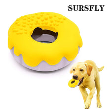 Load image into Gallery viewer, SURSFLY Dog Toys Aggressive Chewers - Interactive Puppy Toys 2 in 1 Treat and Tough Dog Chew Toys for Boredom - Doughnut Shape (Bright Yellow)