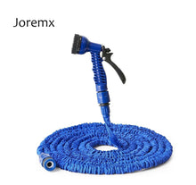 Load image into Gallery viewer, Joremx Expandable Garden Hose (16ft to 50ft), Aluminium Connector with 7 Functioning Nozzles, Multi-Purpose Garden Hose Sprayer, Garden Patio Sprayer for Watering Plants, Cleaning Cars or Pets (Blue)