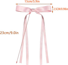 Load image into Gallery viewer, BLISSWEAVE Hair Ribbon,Hair Bows for Women,Boutique Ribbon,Hair Ribbon Hair Bow Clips Hair Ribbons With Long Tassel Tail,Silky Satin Cute Hair Accessories Barrettes Claw for Girls