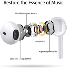 Load image into Gallery viewer, qozuae Wired Earbuds Headphones for iPhone, Hi-Res Extra Bass Earphones, HiFi-Audio Stereo Noise Isolating with Mic+Volume Control Compatible with iPhone 14/14 Pro Max/13/12 Mini/SE/11/X/XS Max/XR/8/7 Plus