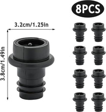 Load image into Gallery viewer, Vervezen 8 Pcs Wine Stopper, Reusable Wine Bottle Stoppers, Stoppers Bottle Silicone, Vacuum Wine Stoppers, Leakproof Wine Stopper Preserver, Suitable for Beer, Champagne, Wine, Sparkling Wine(Black)