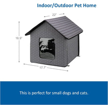 Load image into Gallery viewer, koloio Pet House for Small Dogs & Cats – Insulated Dog House Outdoor with Foam Insulation & Waterproof Fabric, Lightweight Portable Dog House – 22.1 x 17.7 x 16.9