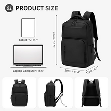 Load image into Gallery viewer, IntePak Waterproof Laptop Backpack for Men & Women, Flight Approved Anti-Theft Daypack with Laptop Sleeve