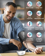 Load image into Gallery viewer, FUCHEN Blood Pressure Monitors Cuff 22-42cm, Blood Pressure Machine Large Cuff BP Monitor Upper Arm Blood Pressure BP Apparatus for Adult Elder at Home or Travel Use Heart Rate Hypertension Monitor