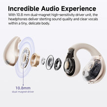 Load image into Gallery viewer, puaifa Open Ear Headphones Wireless Bluetooth, Clip-On Earbuds with 4 ENC Noise Cancelling Mic, Stable Fit, Dual Connection, EQ Customized, Sports Earphones for Workout/Running C30