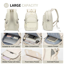 Load image into Gallery viewer, LAOBIAO Aesthetic Daypack Backpack, Water-Resistant, Featuring Touch-Fastener and Anti-Theft Pockets