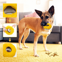 Load image into Gallery viewer, SURSFLY Dog Toys Aggressive Chewers - Interactive Puppy Toys 2 in 1 Treat and Tough Dog Chew Toys for Boredom - Doughnut Shape (Bright Yellow)