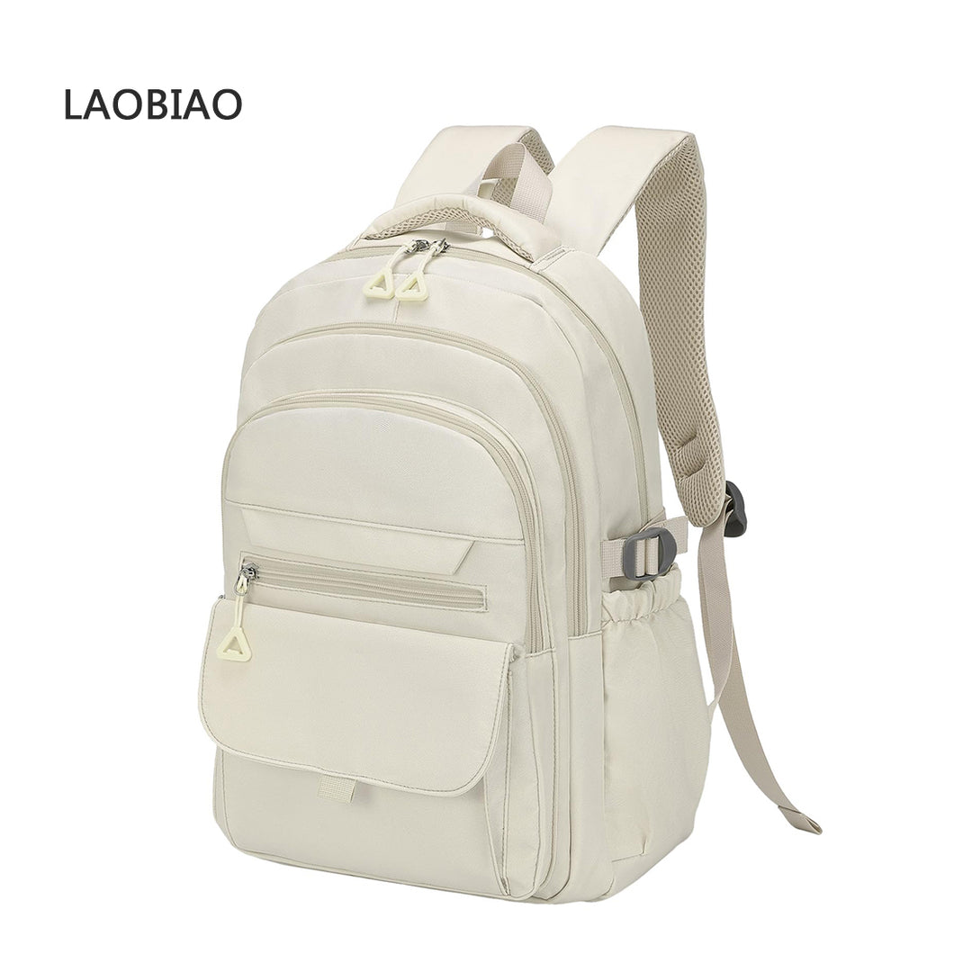LAOBIAO Aesthetic Daypack Backpack, Water-Resistant, Featuring Touch-Fastener and Anti-Theft Pockets