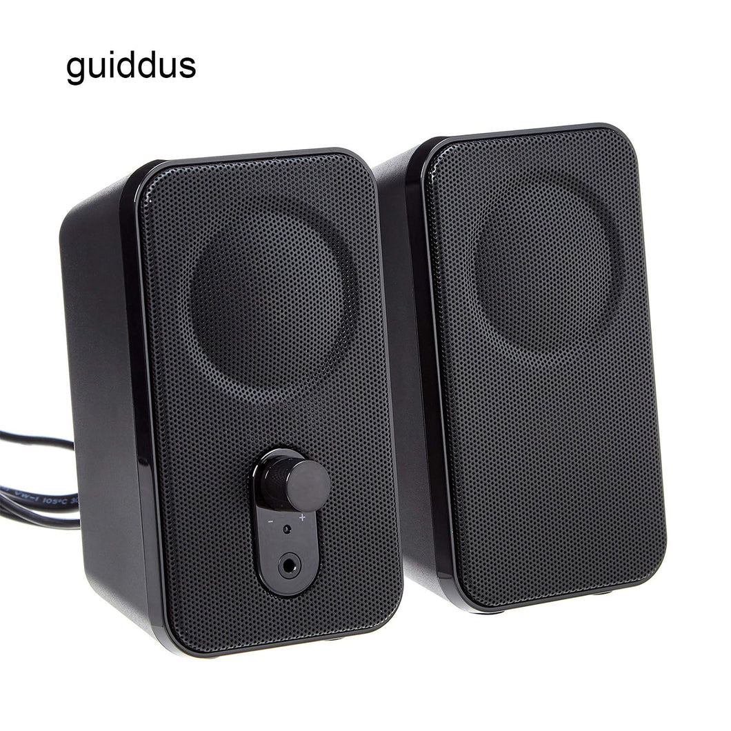 guiddus Computer Speakers for Desktop or Laptop PC | AC-Powered