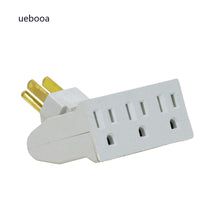 Load image into Gallery viewer, uebooa 46505 3-Outlet Lateral Swivel Grounded Wall Adapter Tap, White Finish
