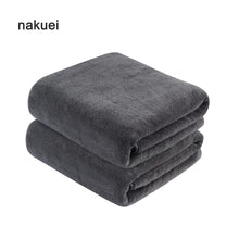 Load image into Gallery viewer, nakuei Microfiber Bath Towels Large Bathroom Towel Super Absorbent Shower Towel Extra Soft Towels for Bathroom, Sports, Travel, Fitness, Yoga, Spa, Pool, Dark Grey 2Pack 30Inch x 60Inch
