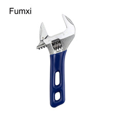 Load image into Gallery viewer, Fumxi Wide Opening Stubby Adjustable Wrench Spanner with Short Handle 4 inch Chrome Vanadium Steel Forged
