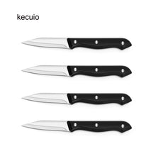 Load image into Gallery viewer, kecuio 4-Piece Paring Knife Set, 3.5 Inch Paring Knife with Ergonomic Handle, Triple Rivet Paring Knives, Peeler for Kitchen for Vegetable and Fruit, Kitchen Knife Set, Stainless Steel/Black
