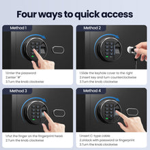Load image into Gallery viewer, xiwoua Biometric Safe Box - (0.77 cu. ft.) Coffre Fort with Silent Mode, Backlit Keypad and LED Light, Small Safe Box for Home, Anti-Rust, Anti-Theft, Anti-Pry
