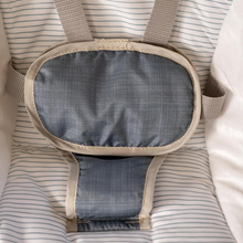 Load image into Gallery viewer, RAXSINYER Swing n Go Portable Swing, Removable Sustainably Sourced Wood Toy Bar, 5-Speed, for Ages 0-9 Months, Up to 20 Pounds, Chambray
