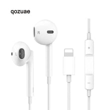 Load image into Gallery viewer, qozuae Wired Earbuds Headphones for iPhone, Hi-Res Extra Bass Earphones, HiFi-Audio Stereo Noise Isolating with Mic+Volume Control Compatible with iPhone 14/14 Pro Max/13/12 Mini/SE/11/X/XS Max/XR/8/7 Plus

