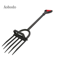Load image into Gallery viewer, Aobodo Garden Pitch Fork, Stainless Steel Spading Fork, 43.9&#39;&#39; Digging Fork with Good Leverage for Easy Digging Out Weed, Ergonomic D Handle Garden Fork for Composting, Digging Potatoes Loosening Soil
