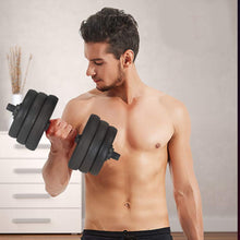 Load image into Gallery viewer, Borje Adjustable Weights Dumbbells Set, Lifting Dumbbells Weight Set,Total 20KG/44LBS(Pairs) with Connecting Rod Can Be Used As Barbell for Home Gym Work Out Training
