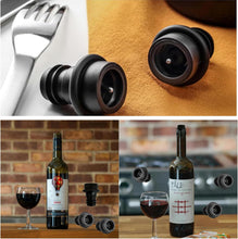 Load image into Gallery viewer, Vervezen 8 Pcs Wine Stopper, Reusable Wine Bottle Stoppers, Stoppers Bottle Silicone, Vacuum Wine Stoppers, Leakproof Wine Stopper Preserver, Suitable for Beer, Champagne, Wine, Sparkling Wine(Black)

