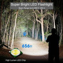 Load image into Gallery viewer, Yaninkle Rechargeable Flashlight, Super Bright LED Flashlights - High Lumen, 3 Modes, Zoomable Handheld Flash Light, Waterproof Lampe de poche for Camping Hiking Emergency Gift-Giving (2 Pack)
