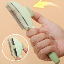 Load image into Gallery viewer, Enioupet Self-cleaning pet brush for long and short hair care, cat brush, pet comb for removing matted hair, knot and tangle detangler tool accessories for dogs (Green)
