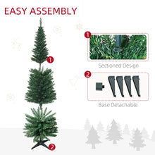 Load image into Gallery viewer, Vitalismo 6&#39; Pencil Christmas Tree, Slim Artificial Xmas Tree with Realistic Branches, Sturdy Stand, Green
