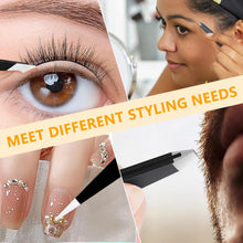 Load image into Gallery viewer, zufeau 4 PCS Stainless Steel Tweezers Set – Precision Tweezers for Ingrown Hair, Facial Hair, Splinter, Blackhead and Tick Remover
