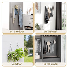 Load image into Gallery viewer, wofuie Coat Hanger Wall Mount - Metal Hooks for Hanging Heavy Duty, Screw In for Clothes, Backpack, Purse - Silver 6 Pack
