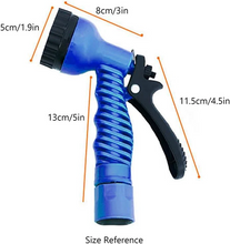 Load image into Gallery viewer, Joremx Expandable Garden Hose (16ft to 50ft), Aluminium Connector with 7 Functioning Nozzles, Multi-Purpose Garden Hose Sprayer, Garden Patio Sprayer for Watering Plants, Cleaning Cars or Pets (Blue)

