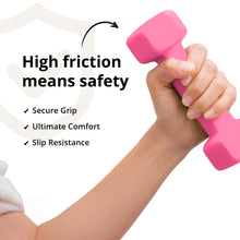 Load image into Gallery viewer, Feyvio Dumbbells Compatible with Set of 2 Neoprene Dumbbells Set,1-15 LB, Anti-Slip, Anti-roll, Hex Shape Pink

